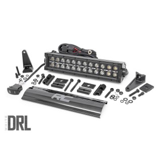 Double LED Strip 30cm Black Series - White DRL | LED Panels