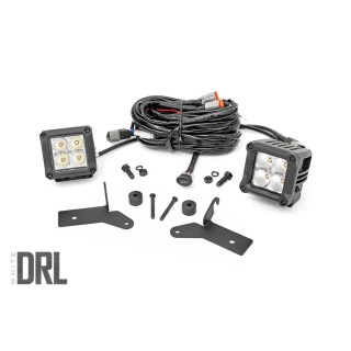 LED Light Bar Panels for Jeep Wrangler JL - Cree LED Chrome DRL Headlights