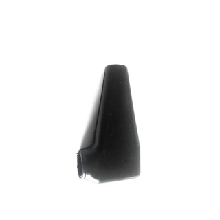 Black rubber boot for a winch cable terminal, side view