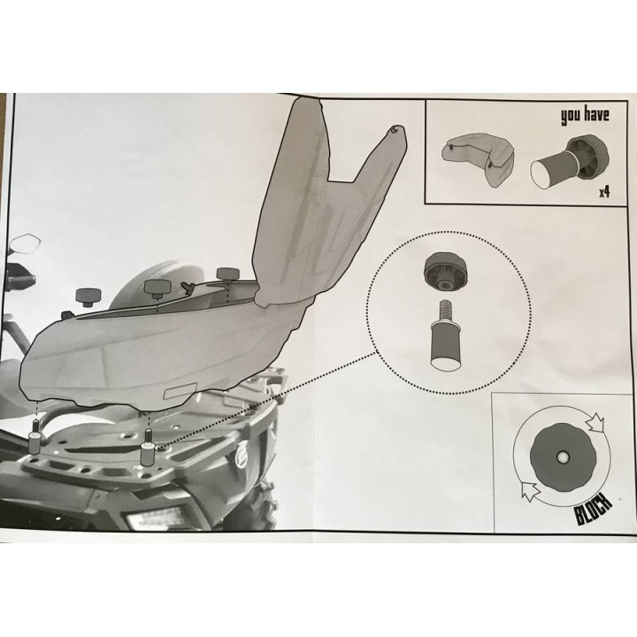 Front Box ATV GKA Cfmoto 800 850 1000 model Tesseract X10F