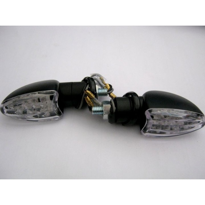 DIRECTION INDICATOR BLACK HOMOLOGATION (E8) 12 LED - set of 2 pcs