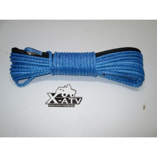 Synthetic Rope for Winch, Blue 6mm 15m