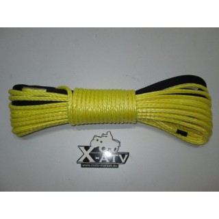 Synthetic Rope for Winch, Yellow 5mm 15m