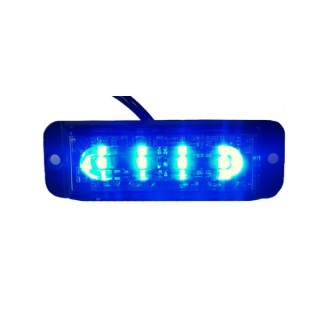 Lampa strobo 4 LED blue R10 R65