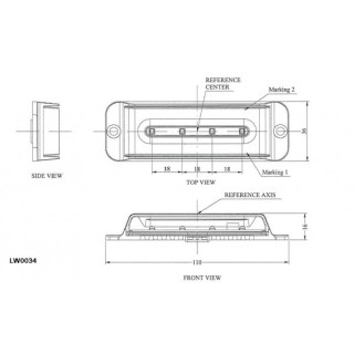 Lampa strobo 4 LED blue R10 R65