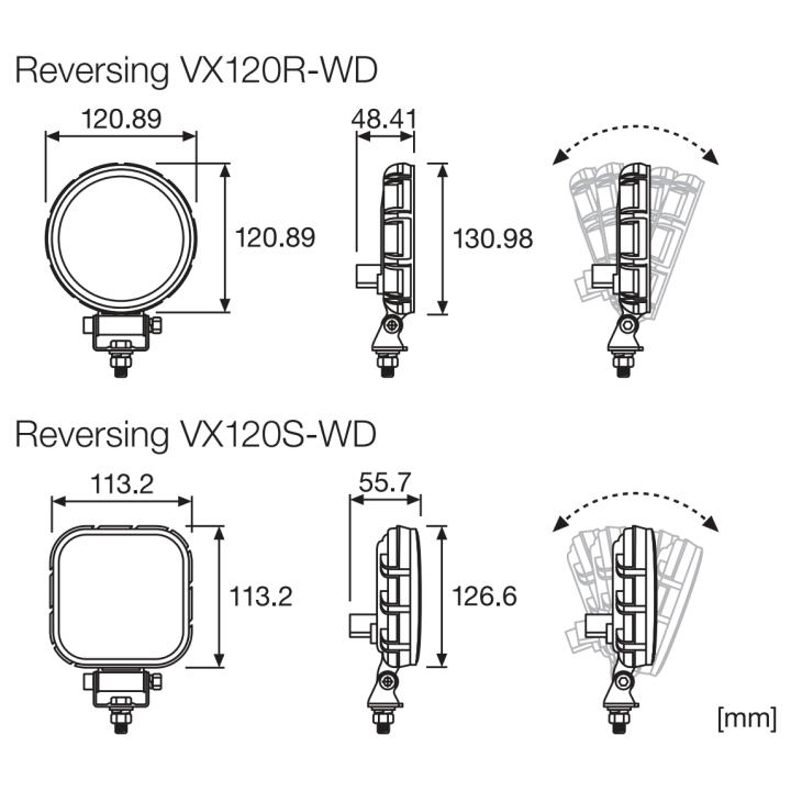 VX120R-WD LED Light 1100lm 15W 