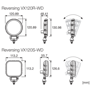 VX120S-WD LED Light 1100lm 15W 11,3x5,5