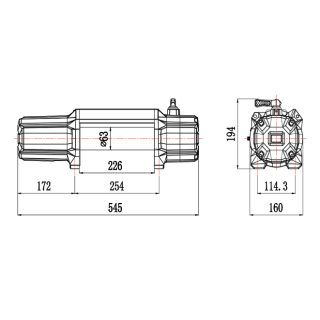 Wyciągarka Escape EVO Black 12000 lbs 5443kg 12V