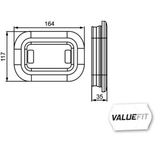 Hella ValueFit 164x117x35 mm 