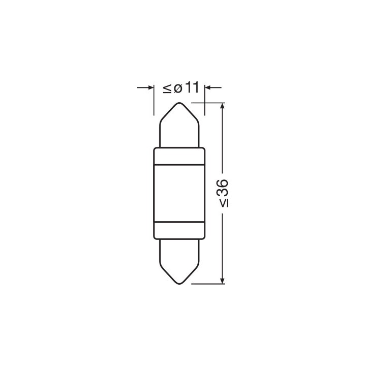LEDriving PREMIUM Festoon  żarówka  C5W 12V 1,3W COOL WHITE 6000K