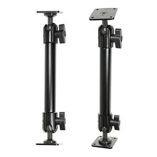 Brodit aluminiowe podwójne ramię montażowe 251 mm o dużej wytrzymałości z regulacją 360° oraz kwadratową podstawą