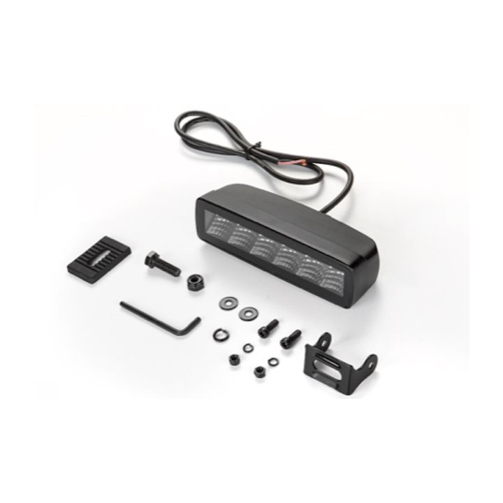 Hella Black Magic Mini lamp with its lead, bracket and the full bolt set