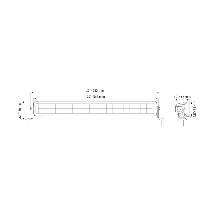 Lampa LED Hella Black Magic 21,5" Spot 1FJ 358 176-401
