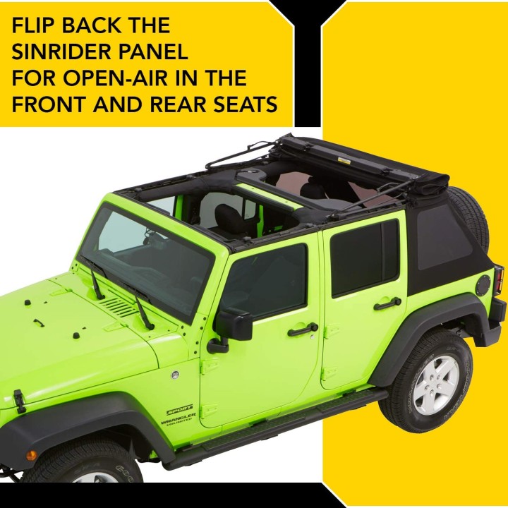 Bestop 54923-35 Black Diamond Trektop NX Glide Convertible Soft Top 4-Door