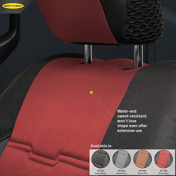 Komplet pokrowców na fotele neoprene black/tan Smittybilt GEN2