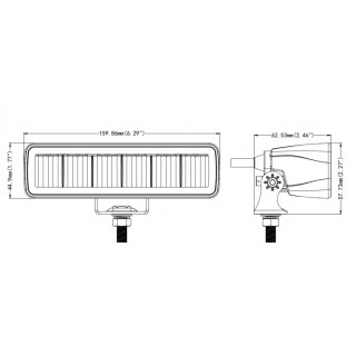 Lampa robocza 6xLED 12/24V  15,9x6,2 cm IP67 6,3"