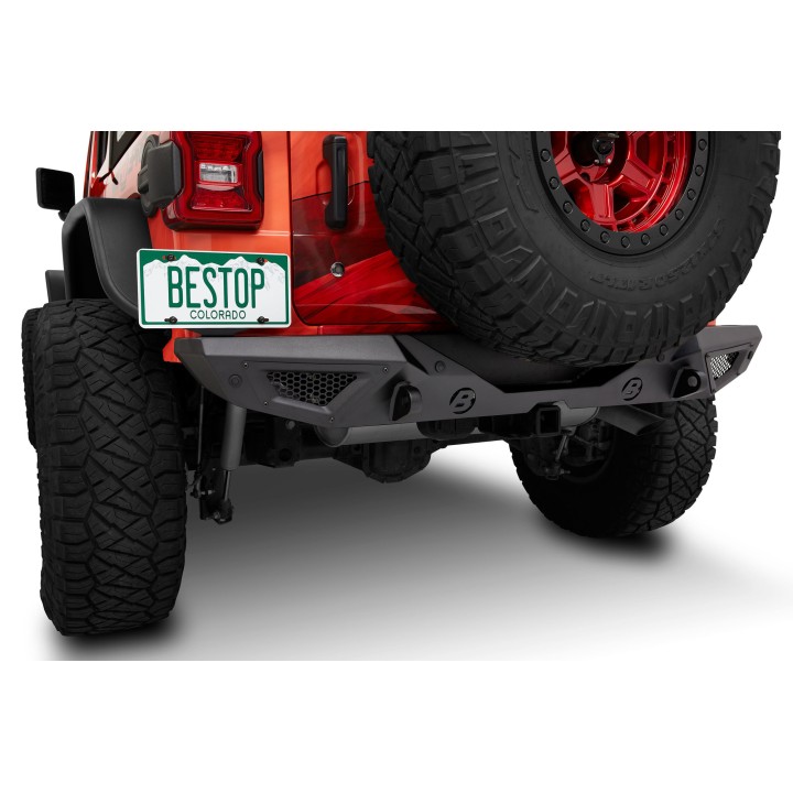Bestop 4496101 HighRock 4x4 Granite Series Rear Bumper for 18-22 Jeep Wrangler JL