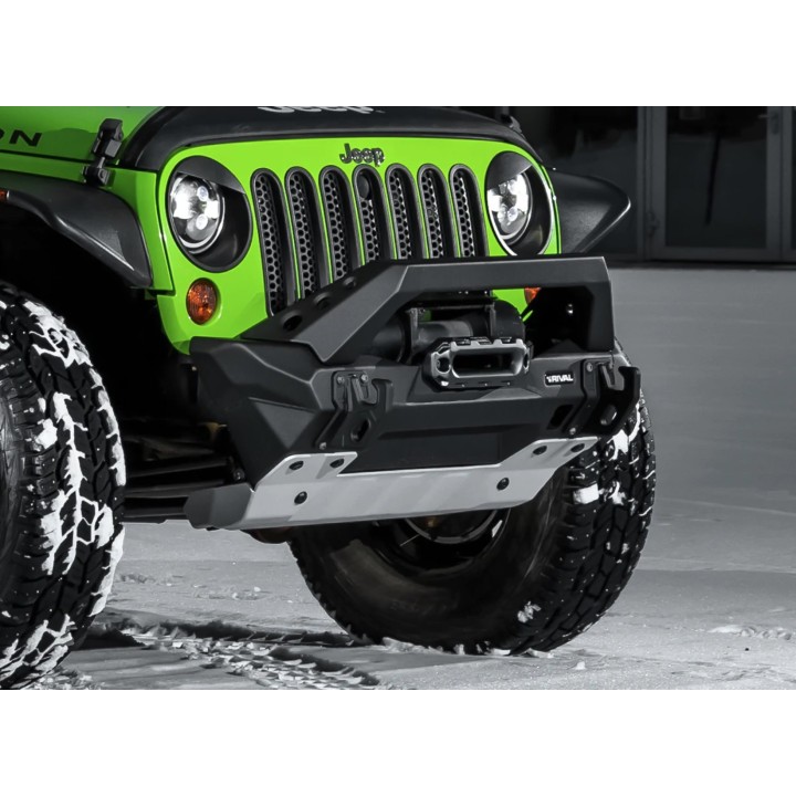 2D.2702.1-NL Front Aluminum Stubby Bumper Jeep Wrangler JL JK Gladiator (except Mojave)