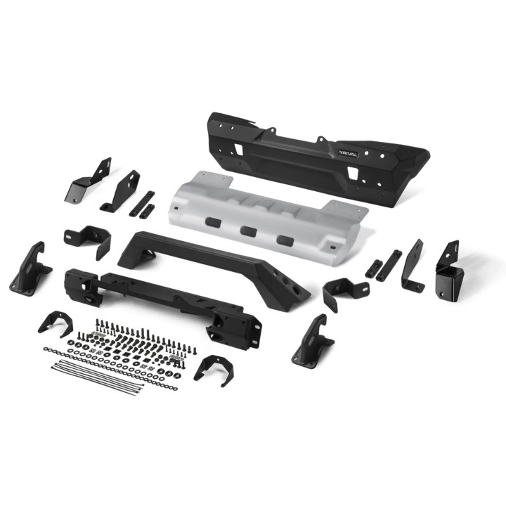2D.2702.1-NL Front Aluminum Stubby Bumper Jeep Wrangler JL JK Gladiator (except Mojave)
