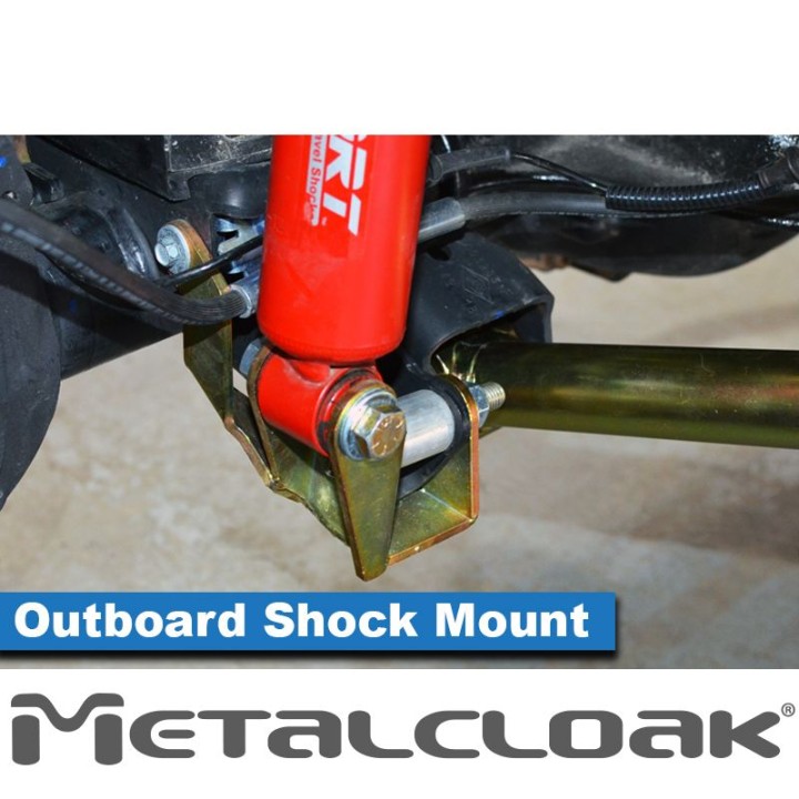 Outboard Shock Mount Spacer, Relocation Kit, JL/JT Lower Fron