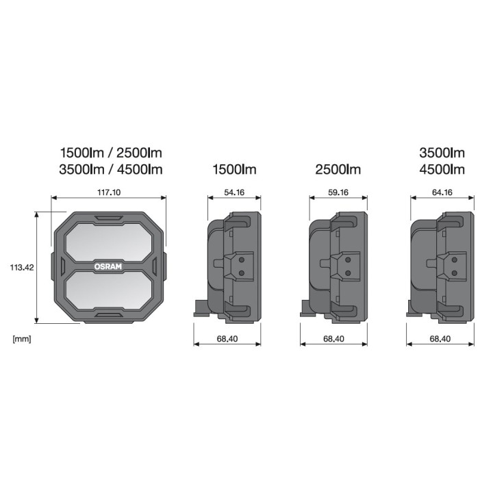 Cube PX Spot Beam 3500lm 117x113x64mm