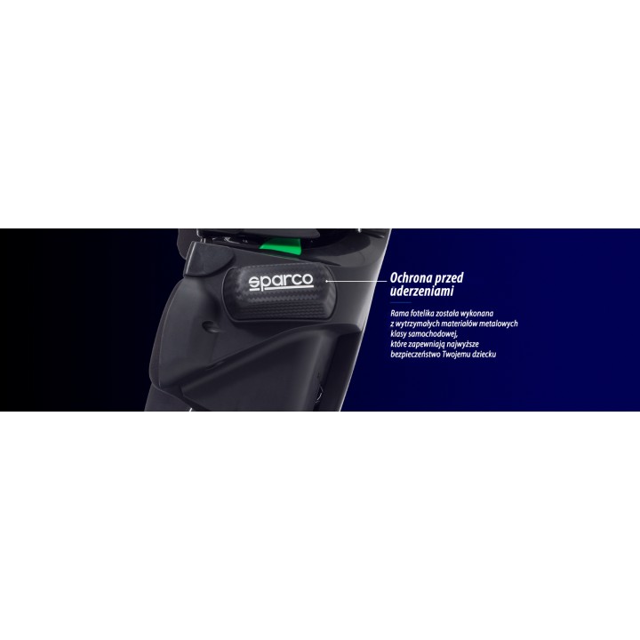 FOTELIK SPARCO SK800I CZARNY 9-36KG 9m-12lat