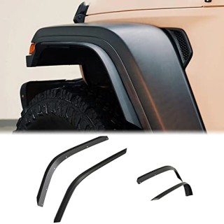 MAIKER FRONT & REAR FENDER FLARES COMPATIBLE WITH 2018-2021 JL & JLU UNLIMITED 4XE 2/4 DOORS, OFF-ROAD WHEEL FLARES LINER 4 PCS(