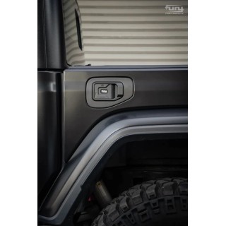ALUMINUM TANK COVER FOR JEEP GLADIATOR JT BLACK GAS COVER