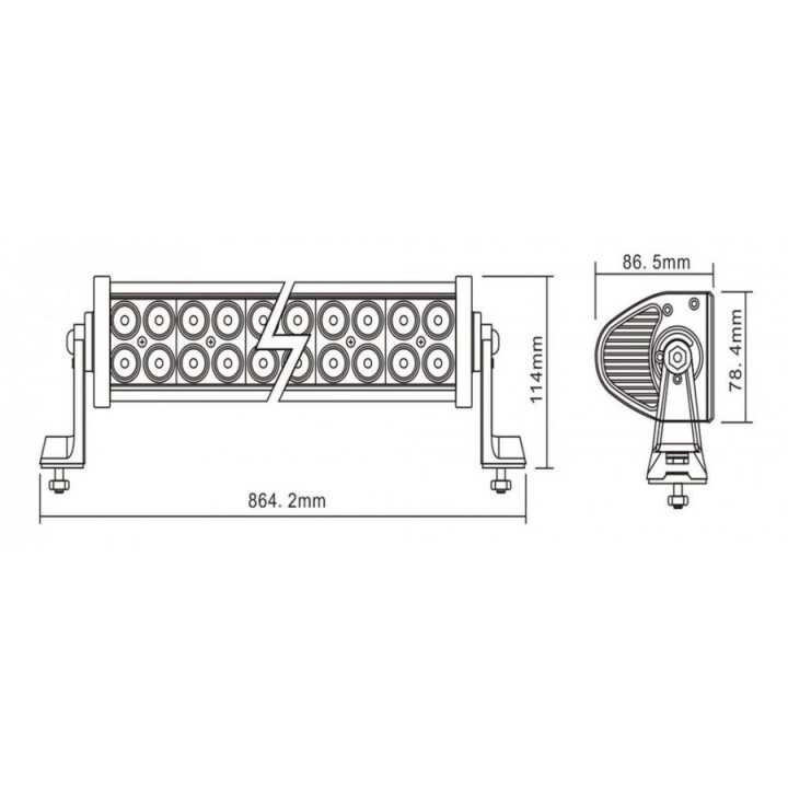 Panel LED 60 LED 864mm 180W 3472LM