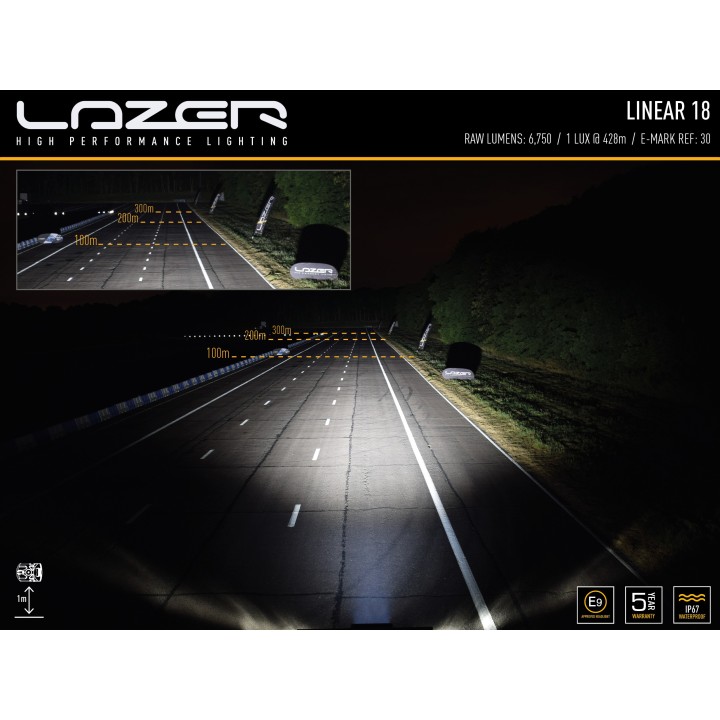 Kit with LAZER Linear 18 - Ford Transit Courier (2014-)