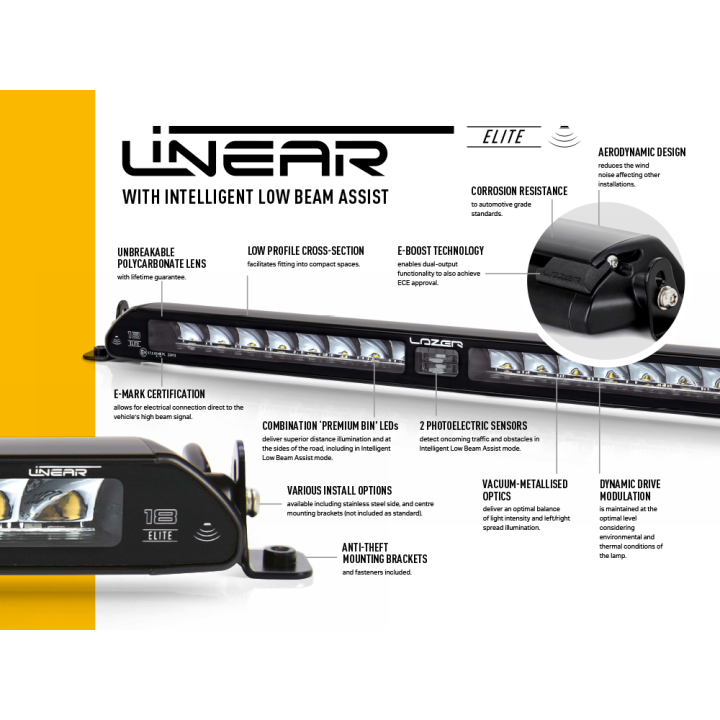 Kit with LAZER Linear 18 Elite i-LBA - Toyota RAV4 Hybrid