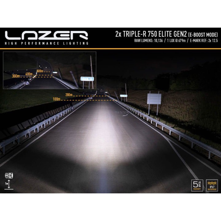 Kit of two LAZER TRIPLE-R 750 Elite (Gen2) - Land Rover