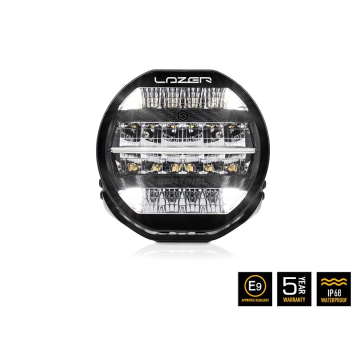 LAZER Sentinel 9'' Black with position lights – round LED