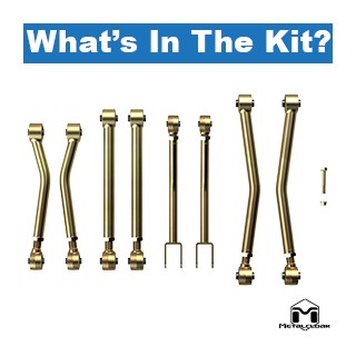 JL Wrangler Duroflex Control Arms, Full Set