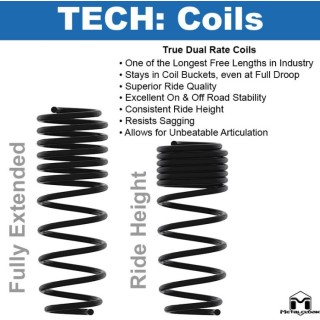 JL Wrangler True Dual Rate™ Coils, 4-Door 2.5" / 2 Door 3.5", Rear, Pair
