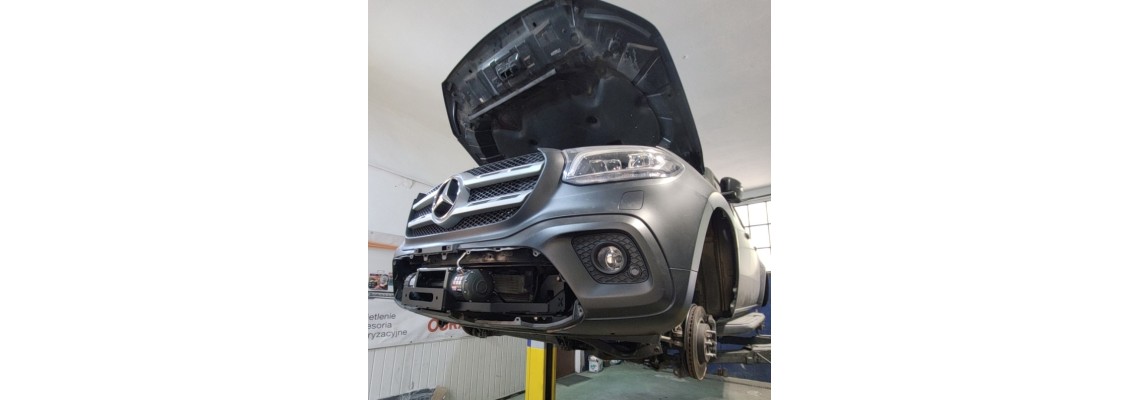 Mercedes X-class Zabezpieczenie podwozia w naszym serwisie i inne mody