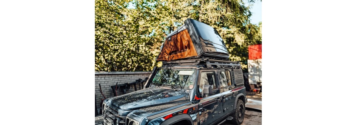 Installation of the Offlander FOLD 2 Roof Tent on the Ineos Grenadier